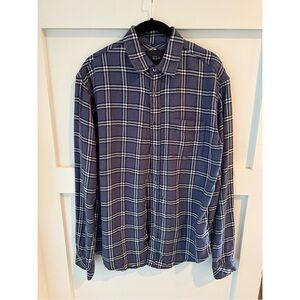 Rails Navy and White Plaid Button Down Shirt
